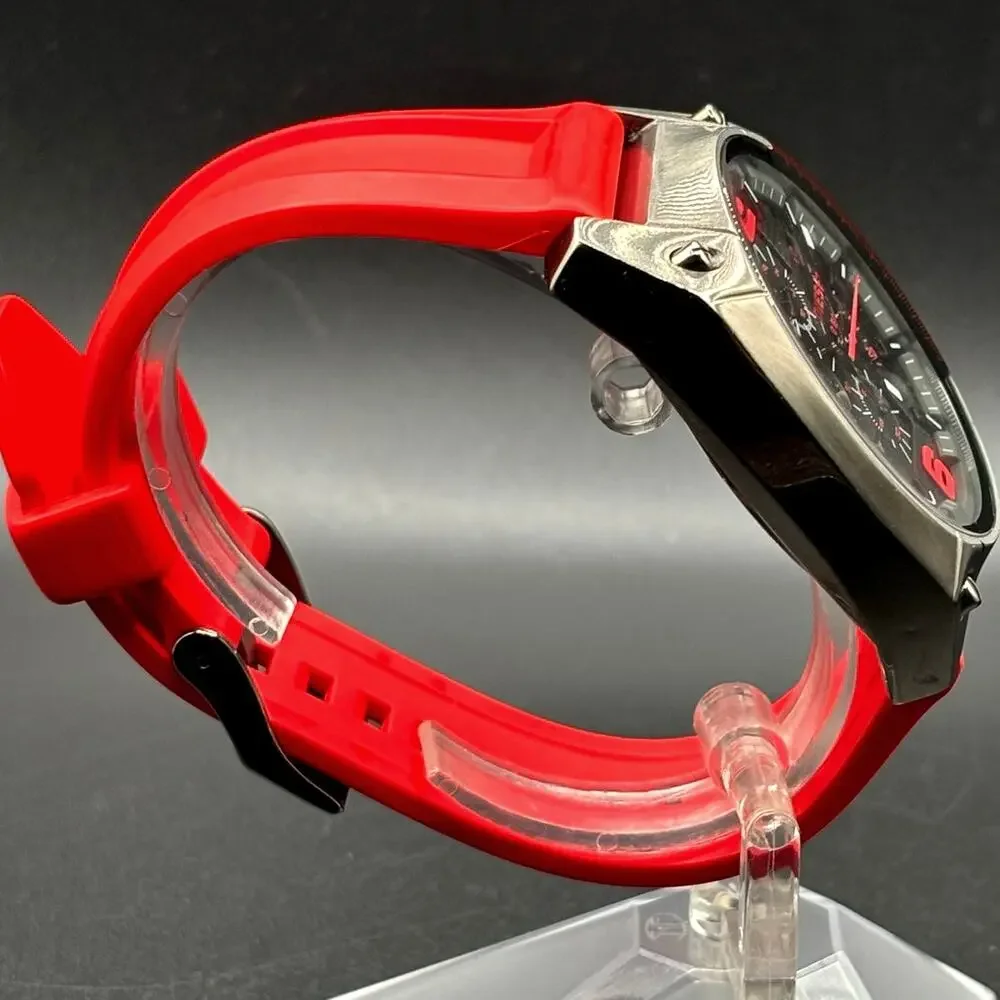 Diesel Overflow DZ4481 Chronograph Red Silicone 55mm Men’s Watch